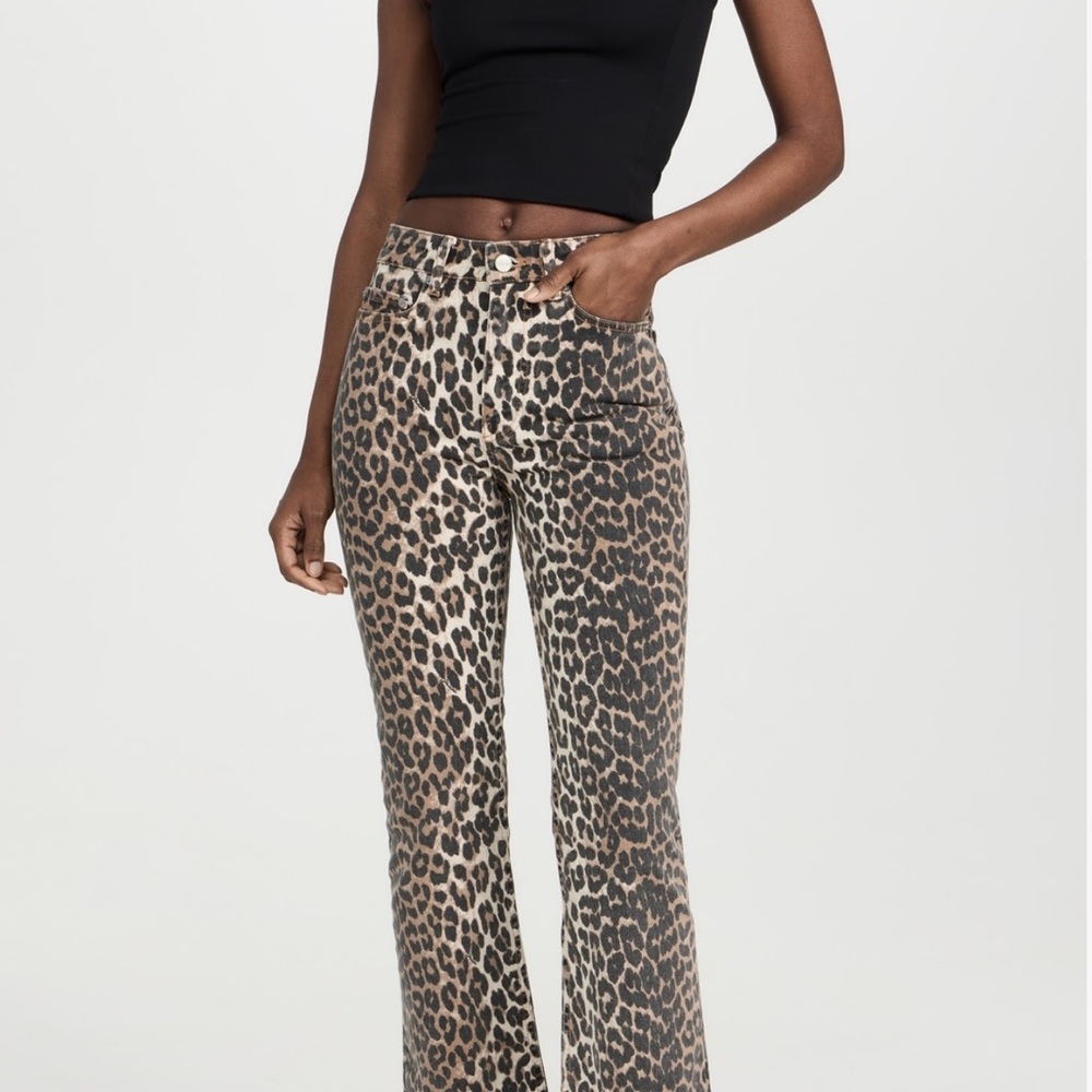 Leopard Print Flare Pants